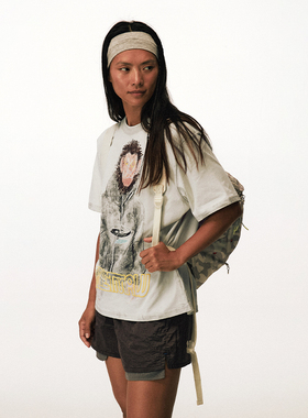 CONP 25SS SINCE TMRW联名做旧纯棉T恤