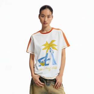 CONP 25SS 沙滩男孩肩部拼色短袖T恤