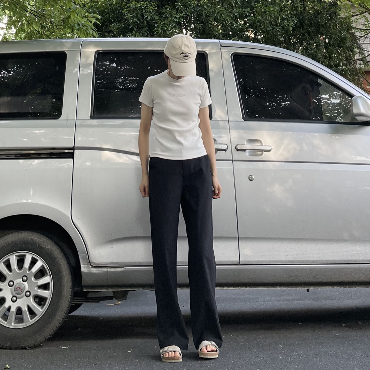 左手日记26夏季西装裤窄版直筒长裤chic中高腰显瘦垂感拖地裤女裤