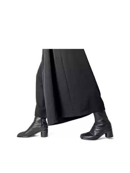 6cm High-Heeled Men's Tabi Split-Toe Shoes, Genuine Leather Short Boots, Pig's Trotters Shoes, Horse Hoof Shoes, Sheep's Hoof Shoes, Pig's Foot Shoes, Unisex Shoes