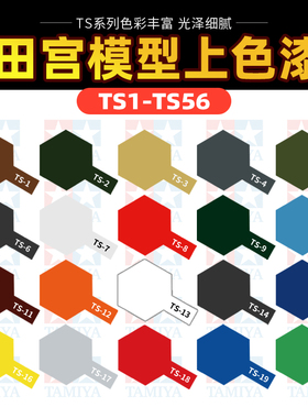 田宫自喷漆 高达模型上色光泽消光黑 光油 金属金/铝/银/黑TS1-56
