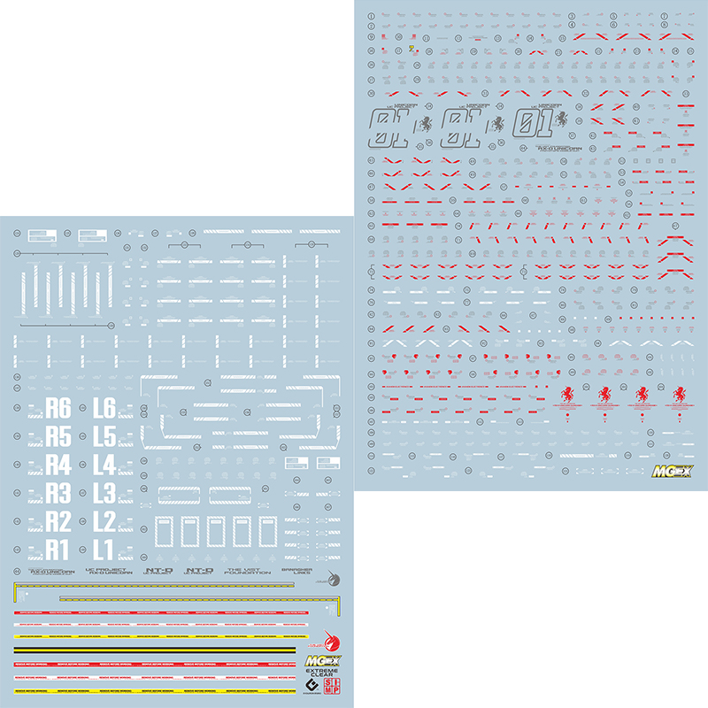 MGEX独角兽模型荧光水贴纸EVO