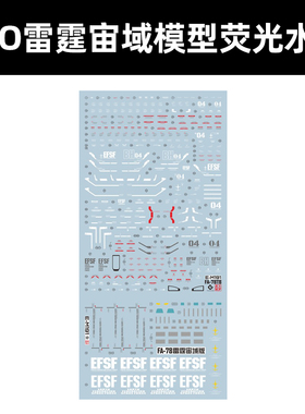 EVO雷霆宙域 荧光水贴 MG FA-78全装甲 Ka模型水贴 MG191