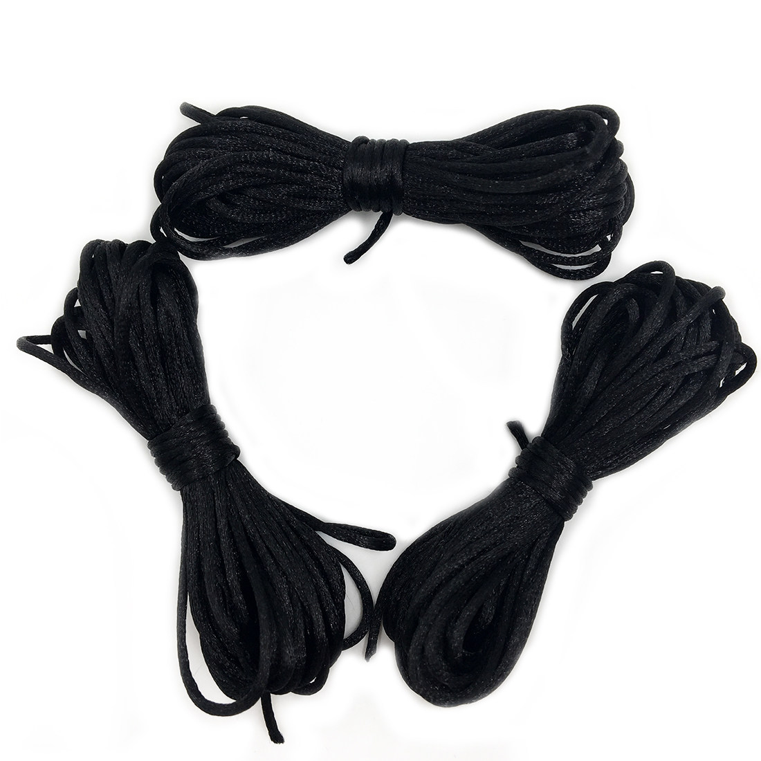 DIY BRAIDED NECKLACE BRACELET ACCESSORIES BEADING SUPPLIES 5 METERS LONG WAX THREAD BLACK AND WHITE KOREAN SILK THREAD