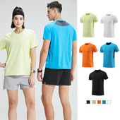 t恤健身训练上衣跑步夏季 男速干透气投篮服半袖 纯色 运动短袖 新款