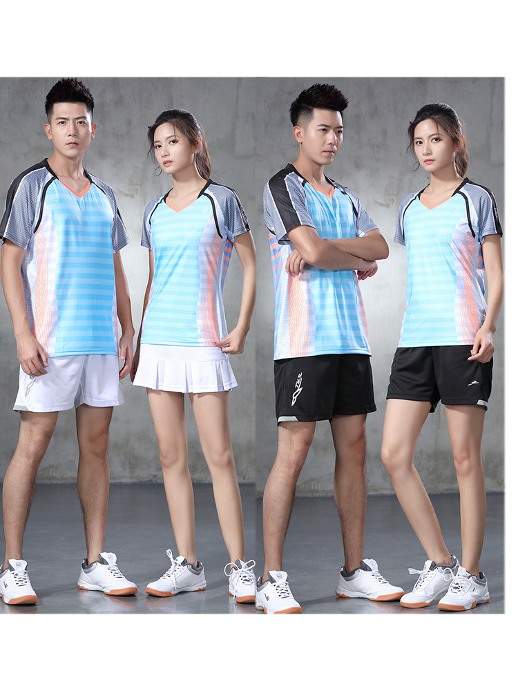 专业品牌时尚女装男装乒乓球服套装无领羽毛球运动衣 印字订做