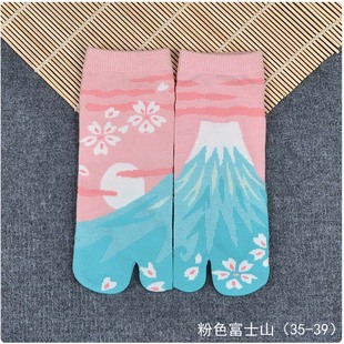 日式 全棉袜子 和风纯棉二趾袜两指袜夹脚分趾足袋木屐袜男女士大码