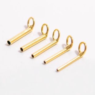 金色前打竿过线大孔导眼钢丝导线环改装谷麦竿手竿鱼竿diy小配件