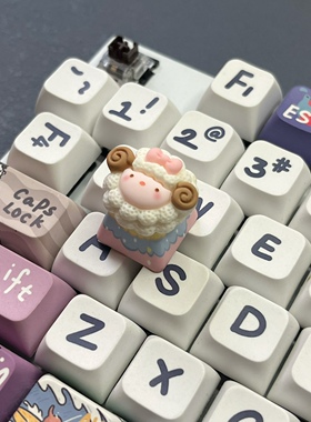 个性星之卡比键帽礼物定制 ESC十字轴机械键盘通用小猪小羊键帽