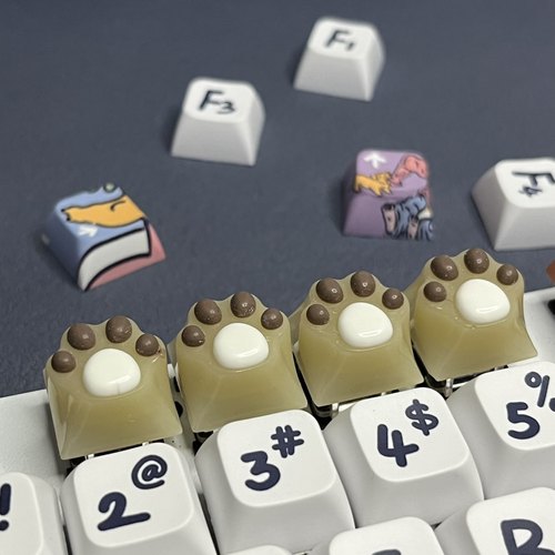 布丁猫爪十字轴键帽键盘键帽