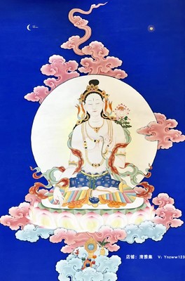 白度母西藏唐卡纯手绘挂画