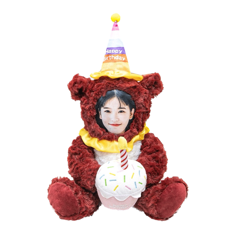 公仔玩偶照片定制会唱生日歌熊