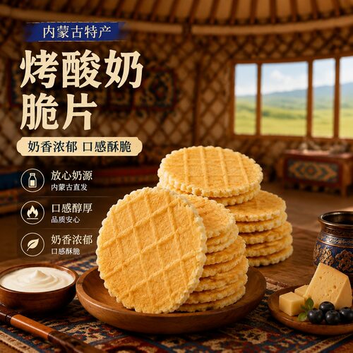 天蓝牧风内蒙古烤酸奶脆片