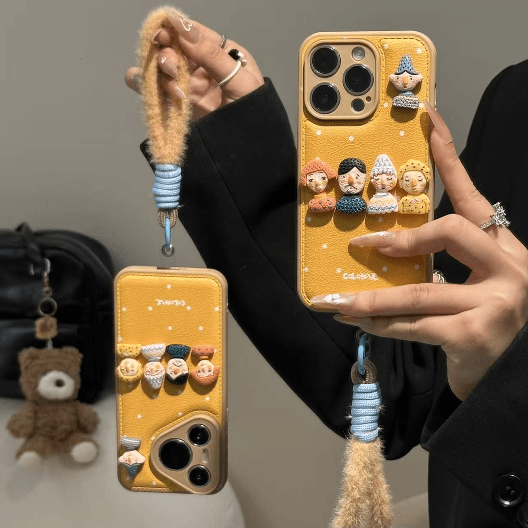 立体人偶公仔适用苹果17promax手机壳彩绘新款iphone1