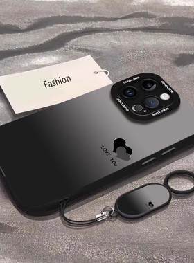 渐变爱心适用iphone17promax手机壳新款彩绘苹果17pro网红超火爆款16小众高级感15硅胶女款14简约防摔套软17