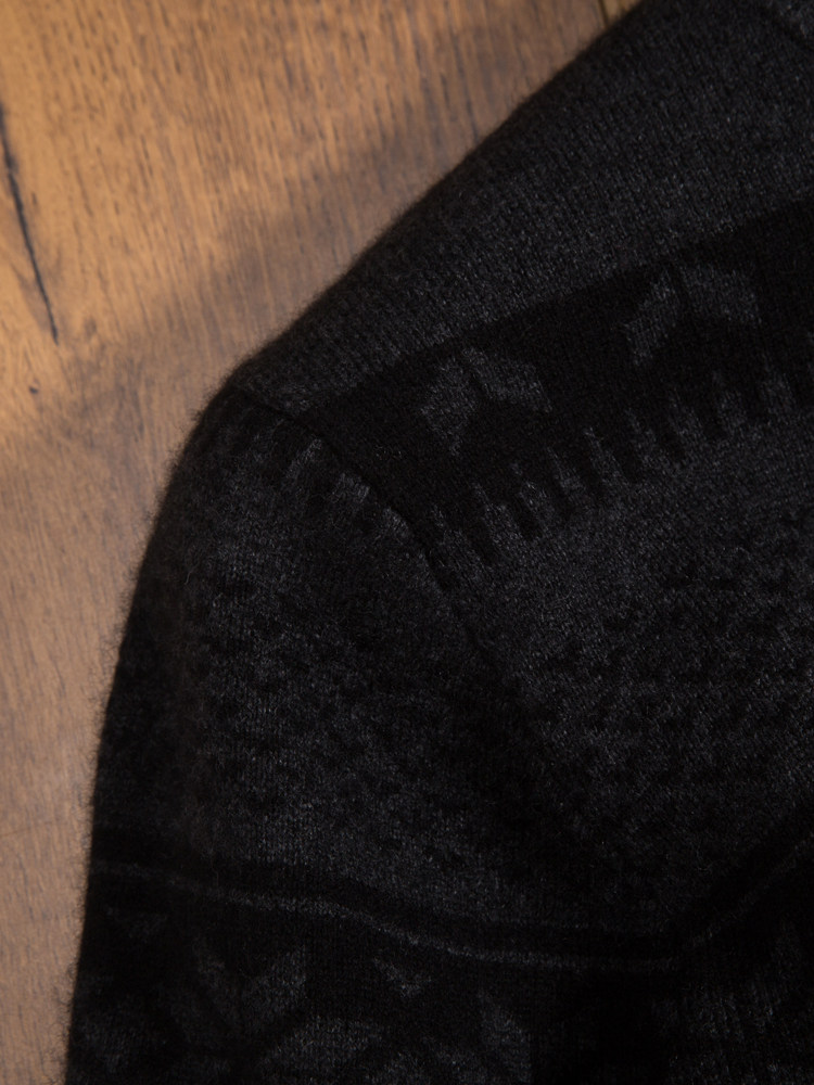 겨울용 남성용 헤비 짙은 꽃무늬 스웨터 노르딕 스타일 퓨어 캐시미어 스웨터 남성용 캐시미어 스웨터 도톰한 라운드넥