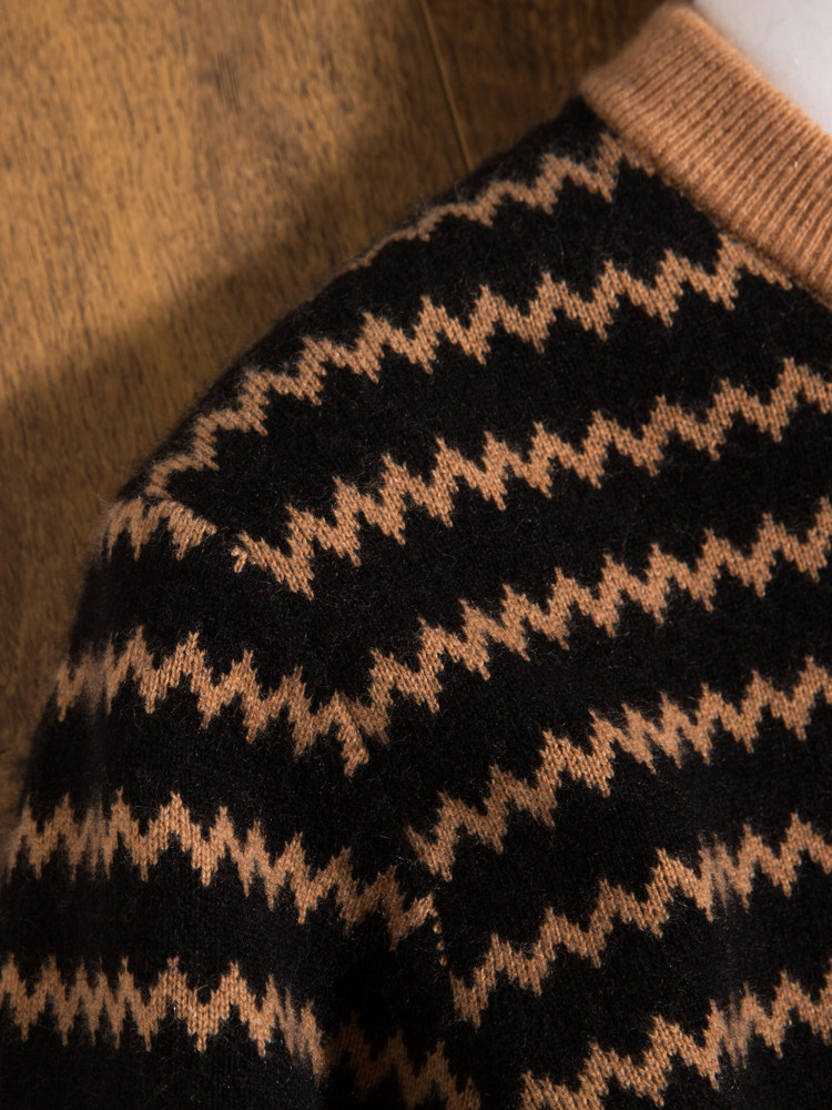 가벼운 럭셔리 스트라이프 스웨터 남성 겨울 비즈니스 캐주얼 캐시미어 스웨터 남성 100 순수 캐시미어 라운드 넥 두꺼운