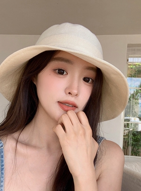 夏季桑蚕丝透气大檐防晒渔夫帽女