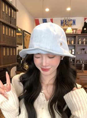 韩国牛仔渔夫帽女大檐防晒遮阳