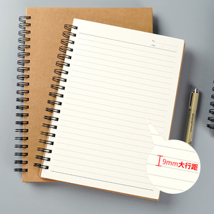 学生课堂笔记简约复古记事本考研大 B5加厚横线笔记本子 言本