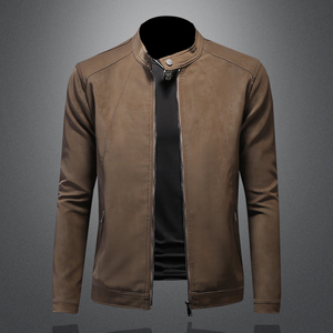 2024年秋冬新款男士立领机车皮外套修身潮男货号9023P175镂空图,男装工装外套,钱塘6007(原2006)