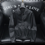 2025年秋冬新款男士翻领机车皮外套修身潮男货号6206P175沙发底，男装皮衣，钱塘6007(原2006)