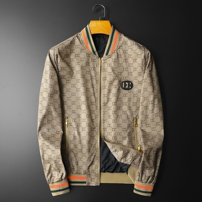 商标已授权2024年秋冬新款男士韩版连帽夹克货号 2369P185平铺图