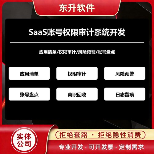 SaaS账号权限审计系统开发应用清单风险预警