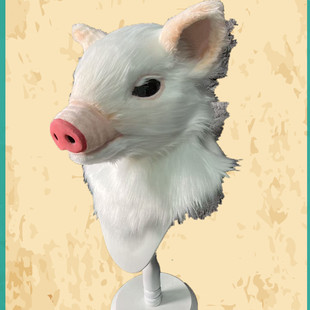 写实系猪头兽头定制兽装漫展晚会演出道具福瑞兽头