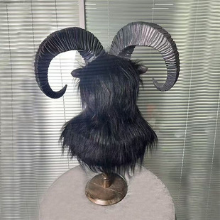 定制福瑞写实日系兽装头套兽爪脚鞋尾巴眼睛山羊狐狸兔子狼猫成品