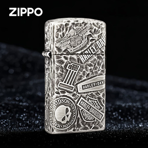 ZIPPO千语熏银纤巧哈雷十一章