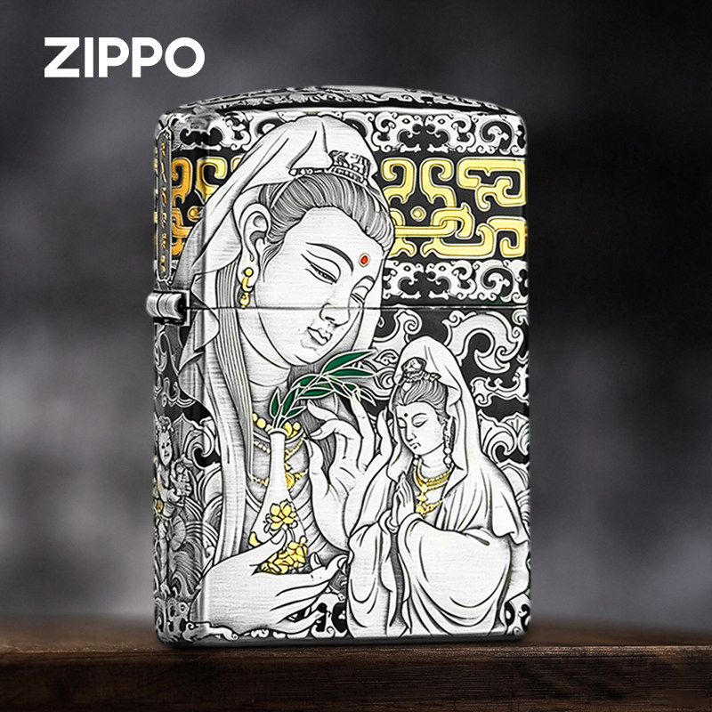 ZIPPO火凤凰168观音拜观音
