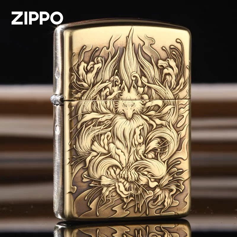 Zippo/之宝蝎子九尾狐浮雕纯铜