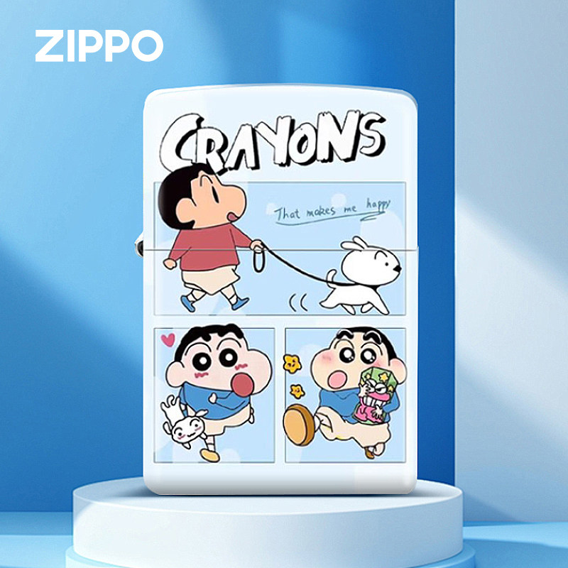 ZIPPO蜡笔小新与小白钢琴烤漆