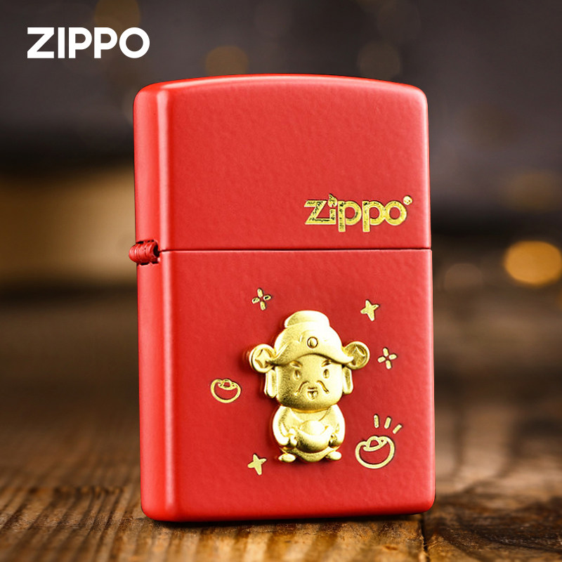 Zippo/之宝财神进宝贴章打火机