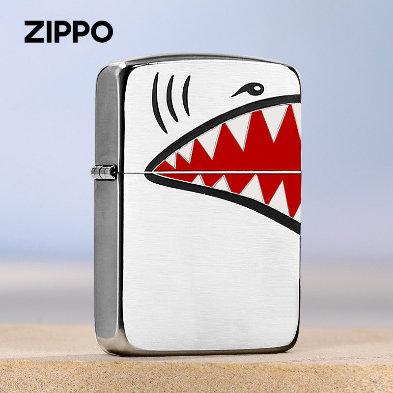 Zippo/之宝鲨鱼嘴拉丝打火机