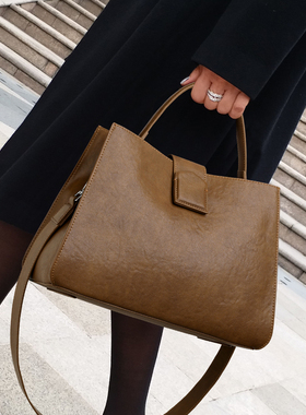 CCAMO牛皮包包女款2025年流行的包包日常通勤百搭轻奢单肩手提包