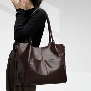 CCAMO包包女款大容量包包日常通勤百搭真皮女包休闲单肩包妈妈包