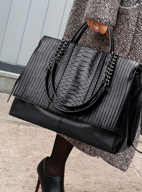 真皮大包包女款新款潮休闲女包韩版单肩包百搭手提大容量托特包