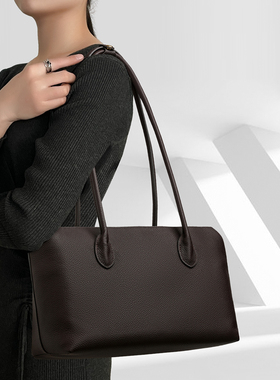 CCAMO女士包包2024新款潮高级感时尚单肩包设计感小众包包真皮包
