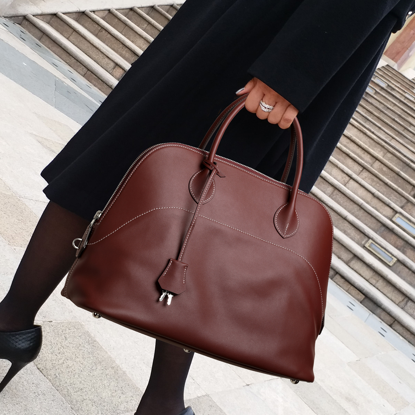 CCAMO托特包高级感牛皮大容量包