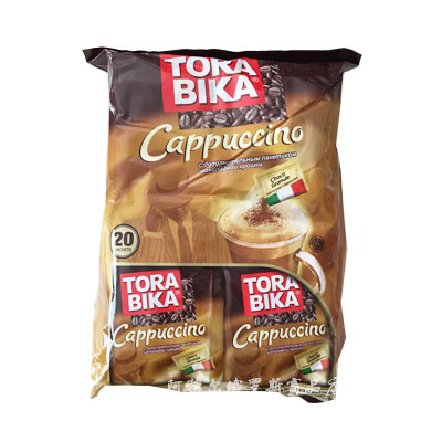 包邮进口卡布奇诺咖啡印尼TORABIKA俄式风味三合一速溶白咖啡
