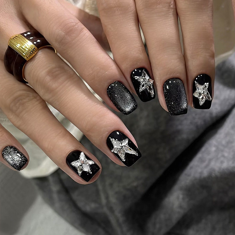 短款纯手工穿戴甲高级感假指甲成品甜酷辣妹猫眼星星美甲贴片显白,彩妆/香水/美妆工具,穿戴甲/甲片,淘宝优惠券,粉丝福利购,淘宝优惠卷