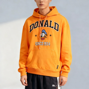 秋冬连帽卫衣男女ABLE 唐老鸭联名 JEANS连帽绣花卫衣潮中性套头衫