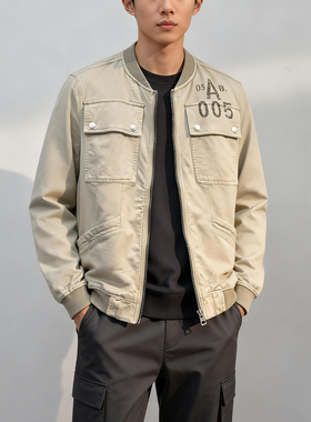 【狠超值】ABLE JEANS男士春夏薄夹克棒球领潮流外套青年休闲茄克