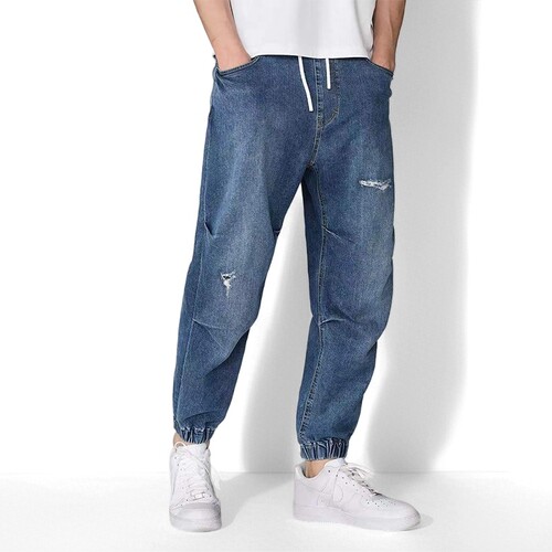 宽松束脚牛仔裤男ABLEJEANS正品