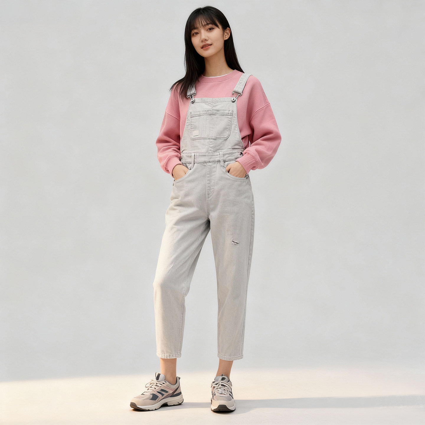 ABLE，JEANS九分锥形牛仔裤潮