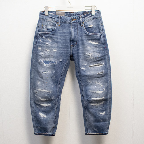ABLE，JEANS男破洞立体牛仔裤