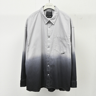 JEANS长袖 日系渐变色ABLE 休闲翻领宽松衬衣潮流 衬衫 男女同款