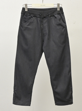 天丝裤春夏新款针织牛仔裤ABLE JEANS男黑色运动裤薄款舒适八分裤